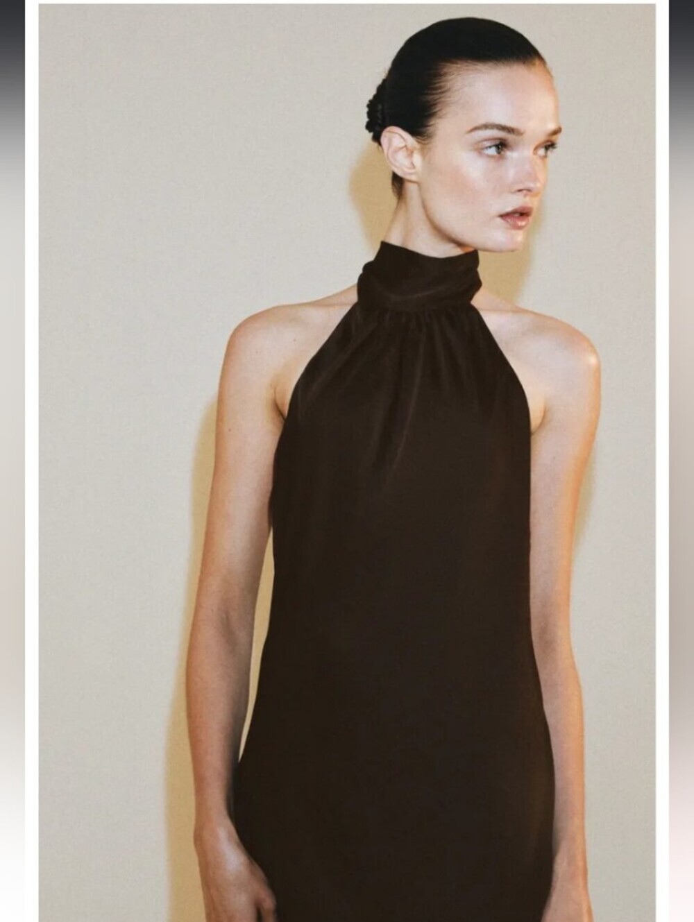 Zara ZW Collection Satin Halter Dress - Picture 5 of 10